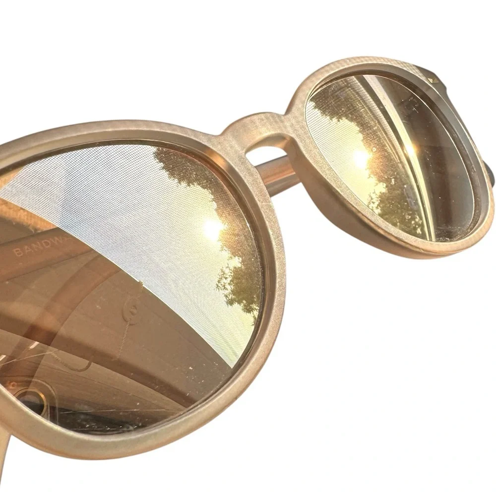 LE SPECS Bandwagon NEW Sunglasses Matte Stone Frame With Copper Mirror Lens NEW